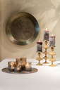 Enamel candleholder for Ø8,6 - metal - enamel gold - medium Ø10,5x29cm - p1/4