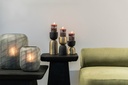 Brushed square table - mango wood - black - 41x41x49cm - p/1/1
