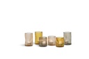 T-Light holder organic ribbed peach - glass - Ø 12,5x8cm - 4/16