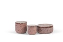 Terracotta scented outdoor candle - glazed with cover - burgundy - (perfume Lavender / Rosemary / Pine / Cinnamon)  - Ø 26x12cm - 1 ext. cot. - p /2