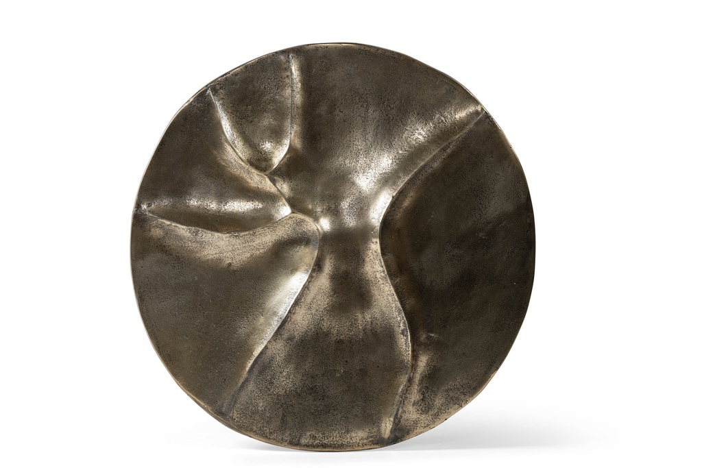 WALL ART ROUND ROUGH ANTIQUE GOLD - SMALL - Ø40X4cm - p/1/6