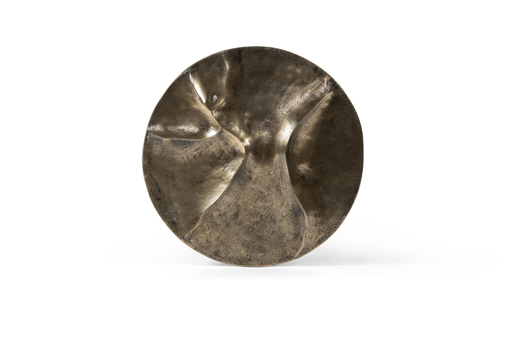 WALL ART ROUND ROUGH ANTIQUE GOLD - BIG - Ø55X5cm - p/1/3