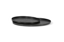 Plate texture XL graphite - set of 2 - Ø47x2,5cm/Ø61x2,5cm- p/1/4