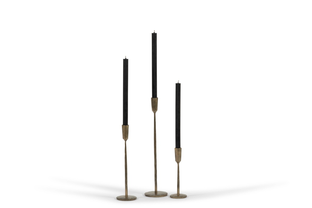 Handforged taperholder - brass antique - big - H 40cm - p/1/8