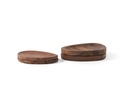 Wooden organic plate natural oiled set of 2 small + 2 big - 21x17x1.5 / 25x20x2.5cm - p 1/8