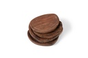 Wooden organic plate natural oiled set of 2 small + 2 big - 21x17x1.5 / 25x20x2.5cm - p 1/8