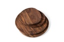 Wooden round plate natural oiled set of 2 small + 2 big - Ø21 x 1.5 / Ø30 x 1.5 - p 1/8