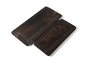 Wooden long tray blacked set of 2 - 45 x 20 x 2.5 / 55 x 25 x 2.5 - p 1/2