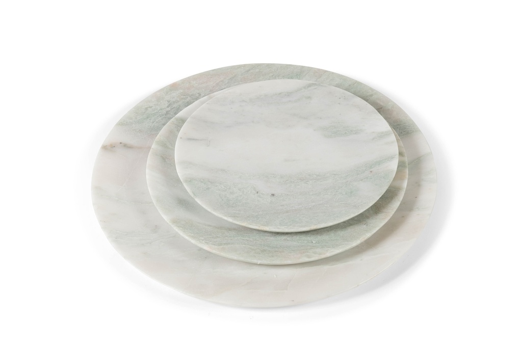 PLATE ROUND GREEN ONYX - SMALL - Ø25x2cm - p/1/4