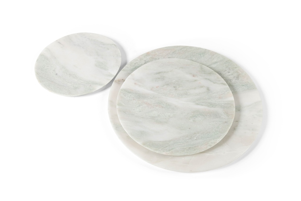 PLATE ROUND GREEN ONYX - SMALL - Ø25x2cm - p/1/4