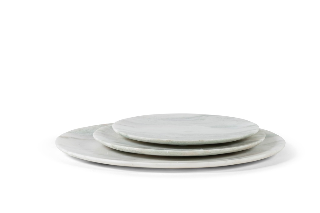 PLATE ROUND GREEN ONYX - MEDIUM - Ø30x2cm - p/1/4