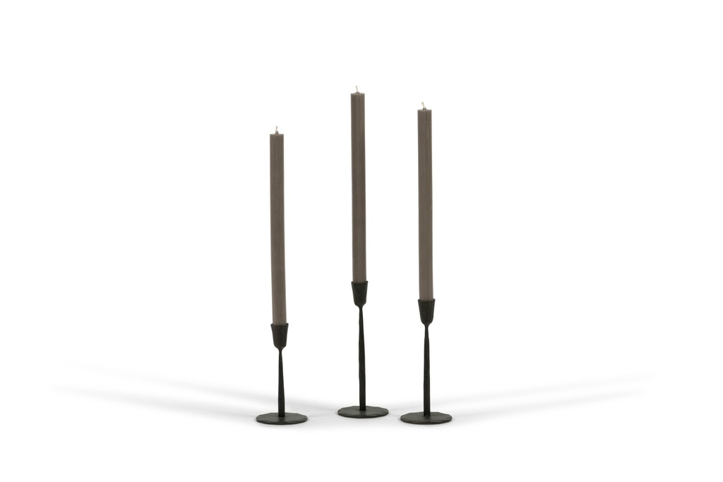 Handforged taperholder - natural black - medium - Ø7 x 18 - p/1/12