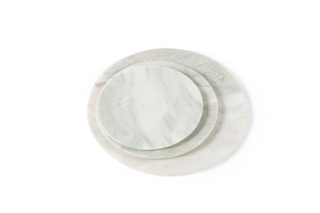 PLATE ROUND GREEN ONYX - MEDIUM - Ø30x2cm - p/1/4