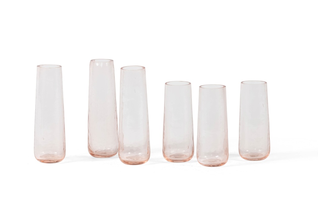 MOUTHBLOWN HAMMERED SOLIFLOWER Ø5,5cm X 18cm - 6/18 - BIG - SALMON