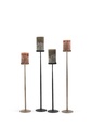 Handforged candle holder for Ø10 - natural black - small - H 64 - p/1/2