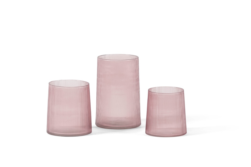 T-light holder thin line sprayed small pink - Ø7.5 x 8 - p 6/48