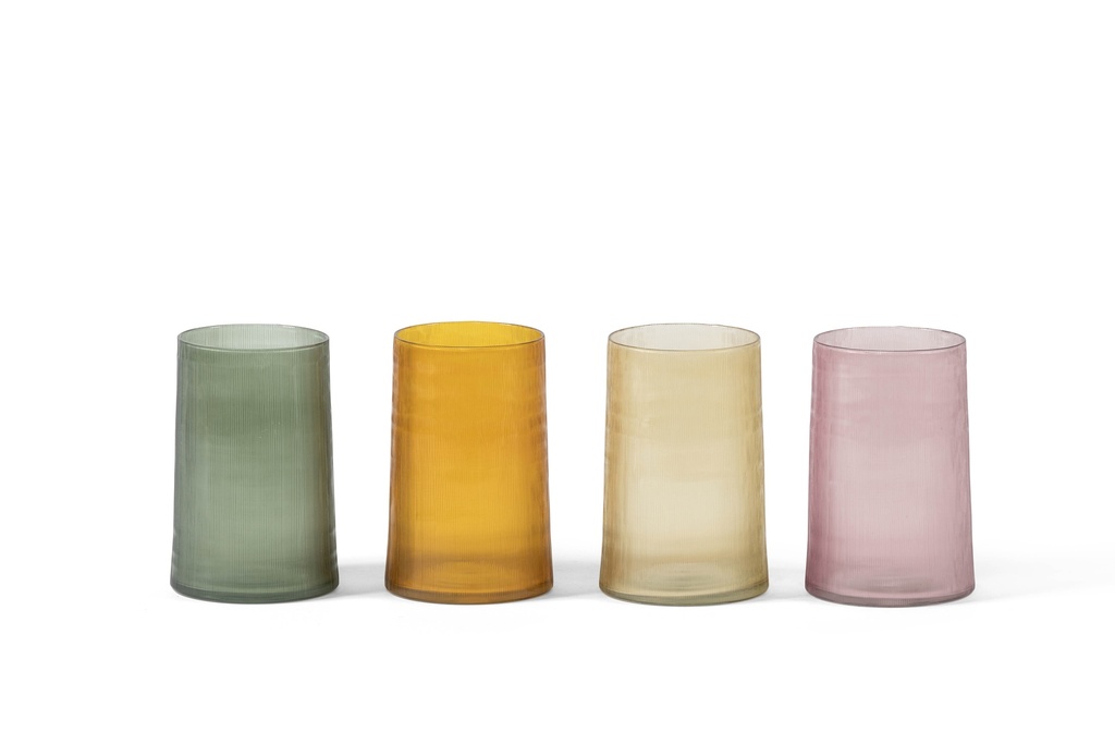 T-light holder thin line sprayed big pink- Ø8.5 x 12.5cm - p 6/24