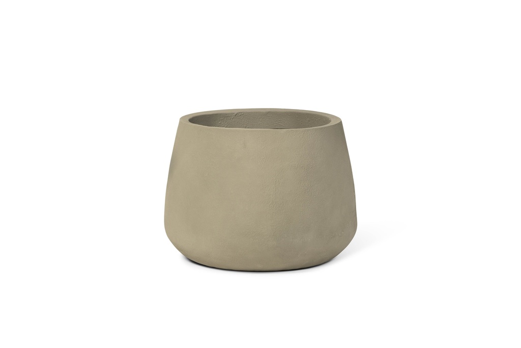 Planter round stone green  - set of 2 - Ø49x45 / Ø38x30cm - p/1/1