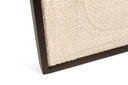 Wooden wall art with monochrome sculptural relief - cotton - beige - 60x90cm - p/1/1
