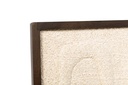 Wooden wall art with monochrome sculptural relief - cotton - beige - 60x90cm - p/1/1