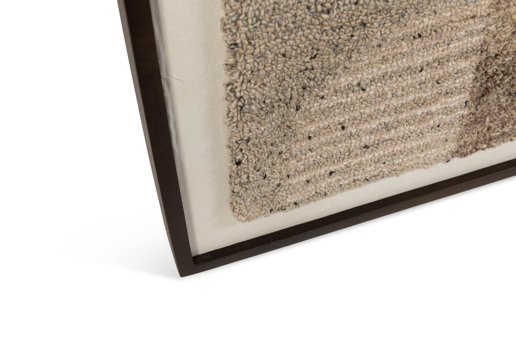 Wooden wall art with geometric pattern - cotton/wool - 75x105cm - p/1/1