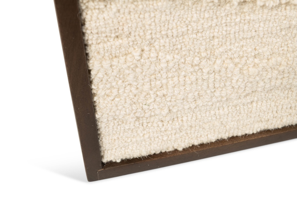 Wooden wall art with geometric pattern - cotton/wool - 75x105cm - p/1/1