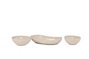 Bowl organic enamel inside - texture outside beige - set of 3 - 15x13x6,5cm / 18x16x7cm / 31x18x6cm- p1/8