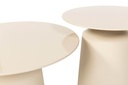 Side table enamel with base - texture beige - Ø45x46cm - p1/1