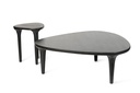 Side table organic smooth - black wood - 42x42x42cm - p/1/1