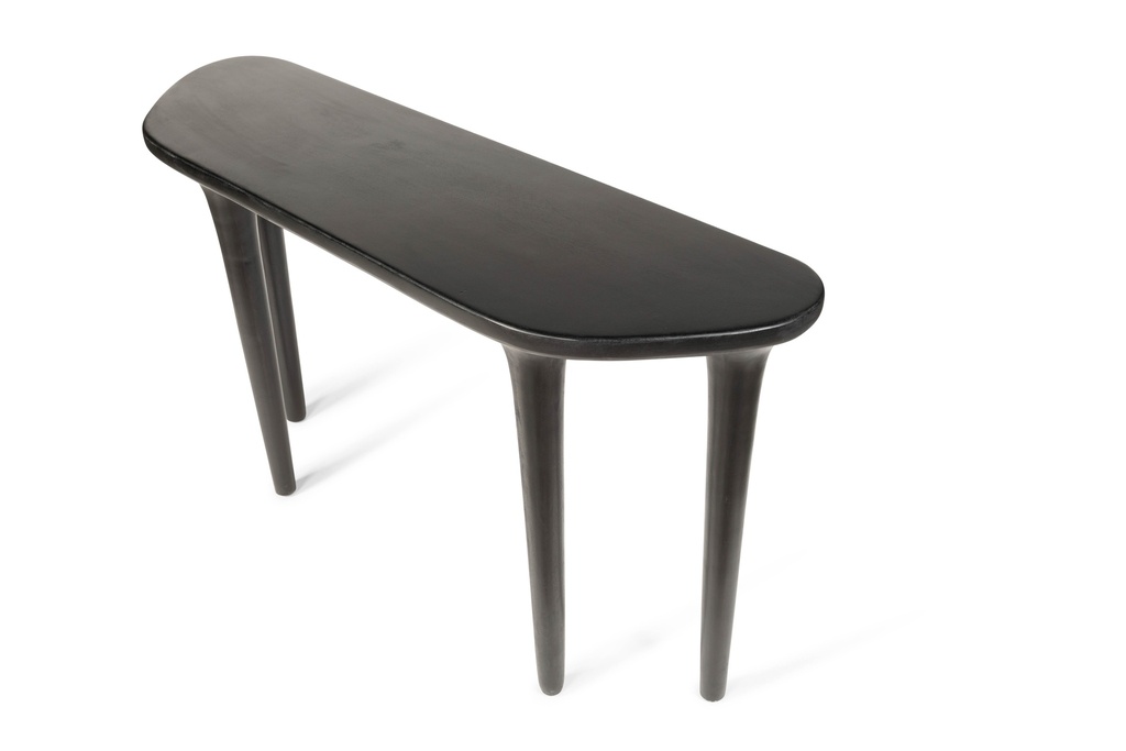 Console organic smooth - black wood - 130x37x74cm - p/1/1