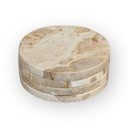 Coaster round marble - set of 4 - Ø10x1cm - p/4/36