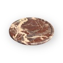 Plate round marble - red - set of 2 - Ø26x2cm / Ø32x2cm - p/1/1