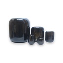 Mouthblown vase smoke shiny - small - Ø14x17cm - p/1/8