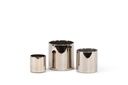 Semi transparent candleholder - glass - platinum - small Ø 9 x 9 - p/6/1