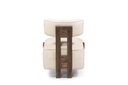 One seater ecru with walnutfinish wood - 59 x 60 x 69 - p 1