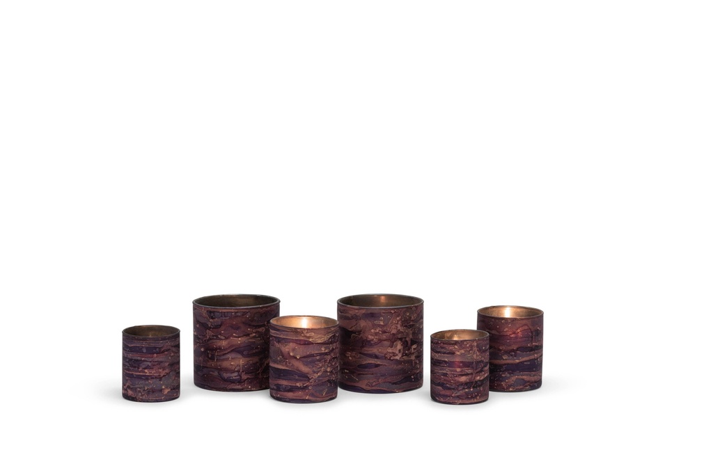 TLight - glass - purple marble - Ø10 x 11cm - p 6/24
