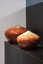 Bowl solitaire glazed - terracotta - green/brick - Ø 31x21cm - p/1/1