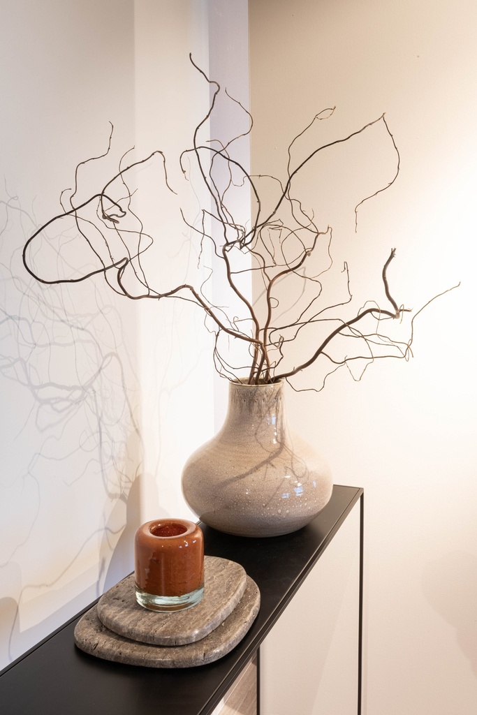 Bottle glazed - terracotta - beige - Ø 33x30cm - p/1/1