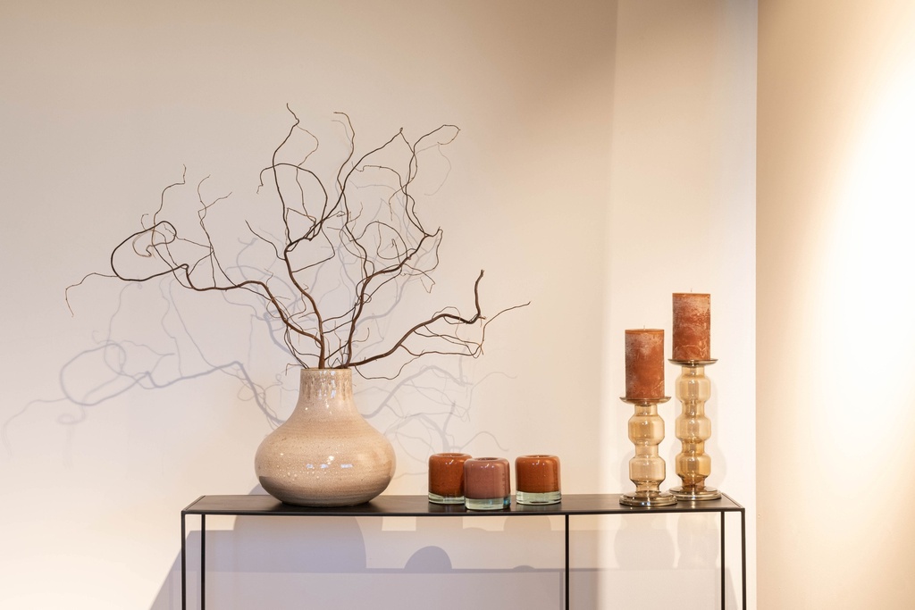 Bottle glazed - terracotta - beige - Ø 43x40cm - p/1/1