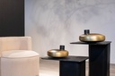 Sidetable etched top - metal - matt black - 36x26x49cm - p/1/1