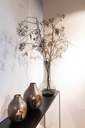 Chimney vase - glass - smoke - Ø28x 50cm - p/1