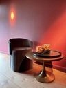 Side table on foot low - aluminium - brass finish - Ø 60x37cm - p1/1