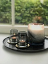 Conical votives Set of 6 - glass - smoke - Ø 8 x 10 - p/6/1