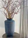 Dome vase vertical flat stone finish - glass - smoke - Ø33x55cm - p/1/1