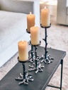 Branch candle holder for Ø7 - metal - black nickle - large Ø10 x 30cm - p/2/12