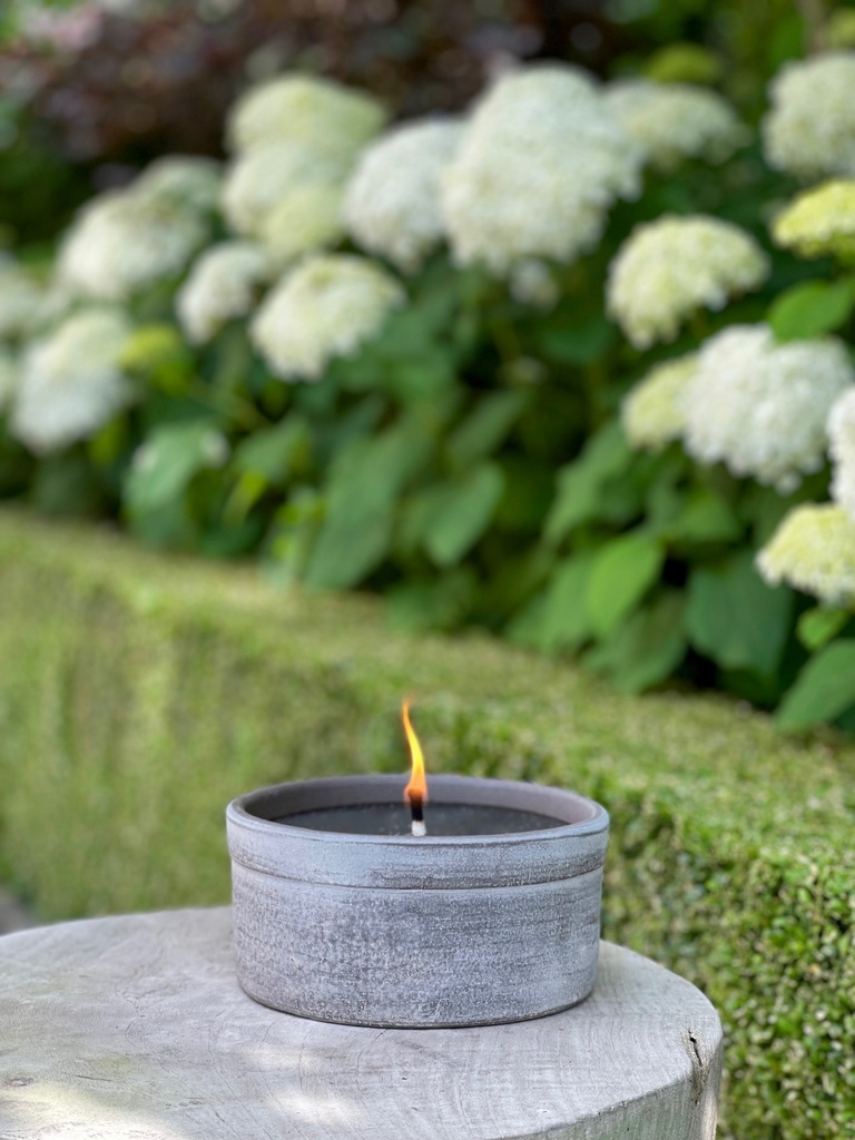 TERRACOTTA OUTDOOR ROUND CHOCO AGED - Ø23 x 8cm - 1 - ext.cot. - p /2