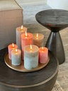 Coffee table bronze with matt black wooden top - wood & metal - bronze matt black - Ø 53x28cm - p/1/1