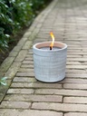 Round choco aged terracotta pot - Ø 15 x 15cm - 1 - ext. cot. - p/6
