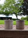 Round choco aged terracotta pot - Ø 15 x 15cm - colour wax - 1 ext. cot. - p/6