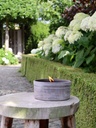 Round choco aged terracotta pot - Ø 18 x 8cm - 1 - ext. cot. - p/4